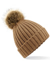 Beechfield CB412 Faux Fur Pop Pom Chunky Beanie