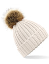 Beechfield CB412 Faux Fur Pop Pom Chunky Beanie