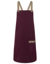 Karlowsky KY119 Latzschürze Urban-Look mit Kreuzbändern und Tasche