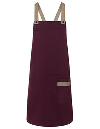 Karlowsky KY119 Latzschürze Urban-Look mit Kreuzbändern und Tasche