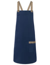 Karlowsky KY119 Latzschürze Urban-Look mit Kreuzbändern und Tasche