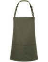 Karlowsky KY123 Kurze Latzschürze Basic mit Schnalle und Tasche