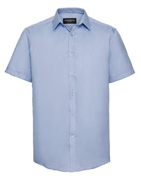 Russell Collection Z963 Men´s Short Sleeve Herringbone Shirt
